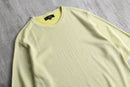 lemon yellow fine knit tee