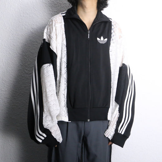 "Re:make" lace docking track jacket
