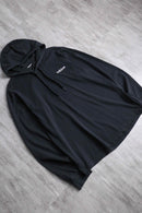 1990s-2000s "adidas" black smooth loose hoodie