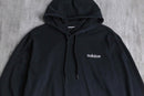 1990s-2000s "adidas" black smooth loose hoodie