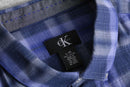late 1990-00s Calvin Klein ombre check cotton BD shirt