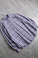 "OLD GAP" band collar cotton check shirt