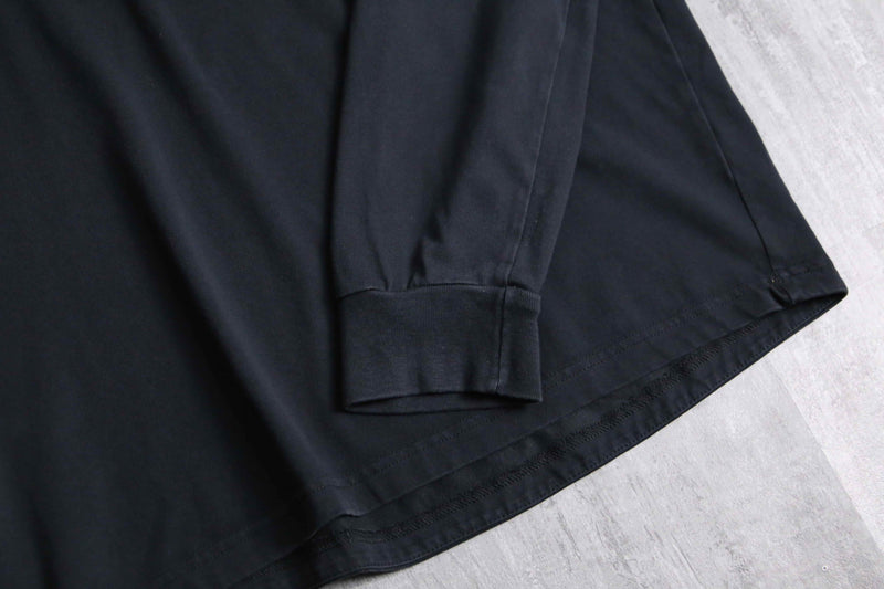 1990s-2000s "adidas" black smooth loose hoodie