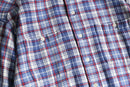 "OLD GAP" band collar cotton check shirt