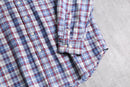 "OLD GAP" band collar cotton check shirt