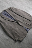1970s vintage Yves Saint Laurent herringbone tweed 2B single tailored jacket