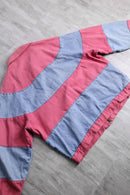 bicolor circle border switch raglan denim jacket