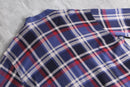 "Eddie Bauer" half-zip plaid polo shirt