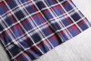 "Eddie Bauer" half-zip plaid polo shirt