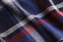 "Eddie Bauer" half-zip plaid polo shirt