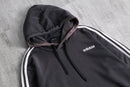 "adidas" fade black pullover hoodie