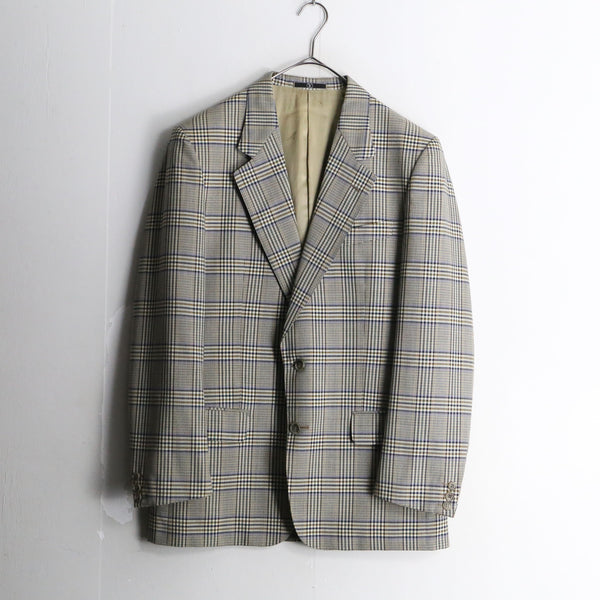 "Valentino" over check single tailored jacket