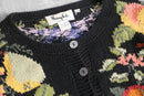 botanical pattern knit jacket