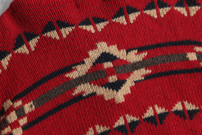 "PENDLETON" black suede×red knit switch jacket