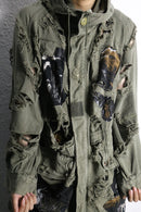 "Re:make" M-51 damaged graphic military parka