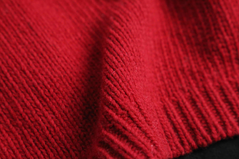 "PENDLETON" black suede×red knit switch jacket
