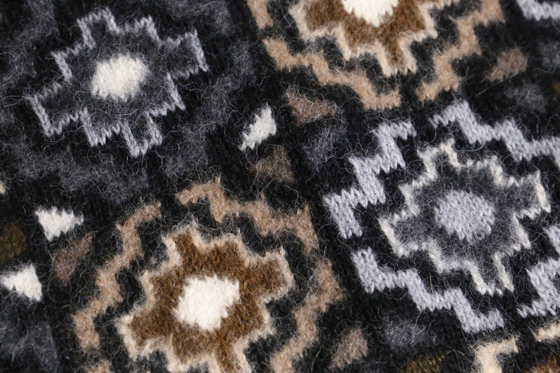 baby alpaca geometric pattern knit vest