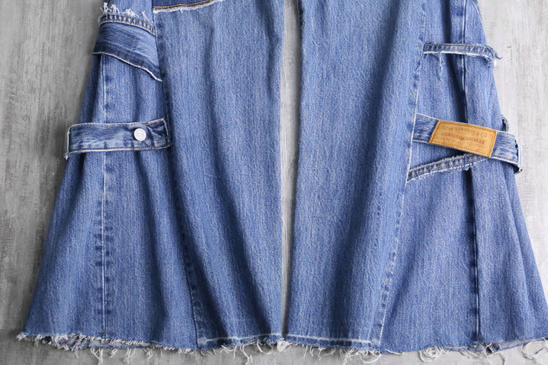 "Re:make"docking wide flare denim