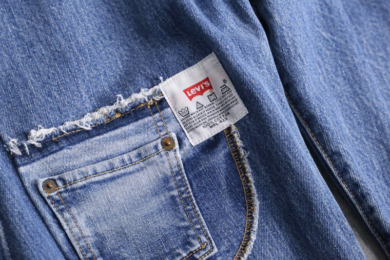 "Re:make"docking wide flare denim