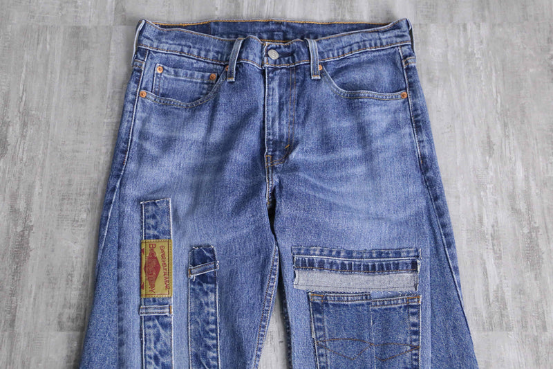 "Re:make" docking super flare denim pants