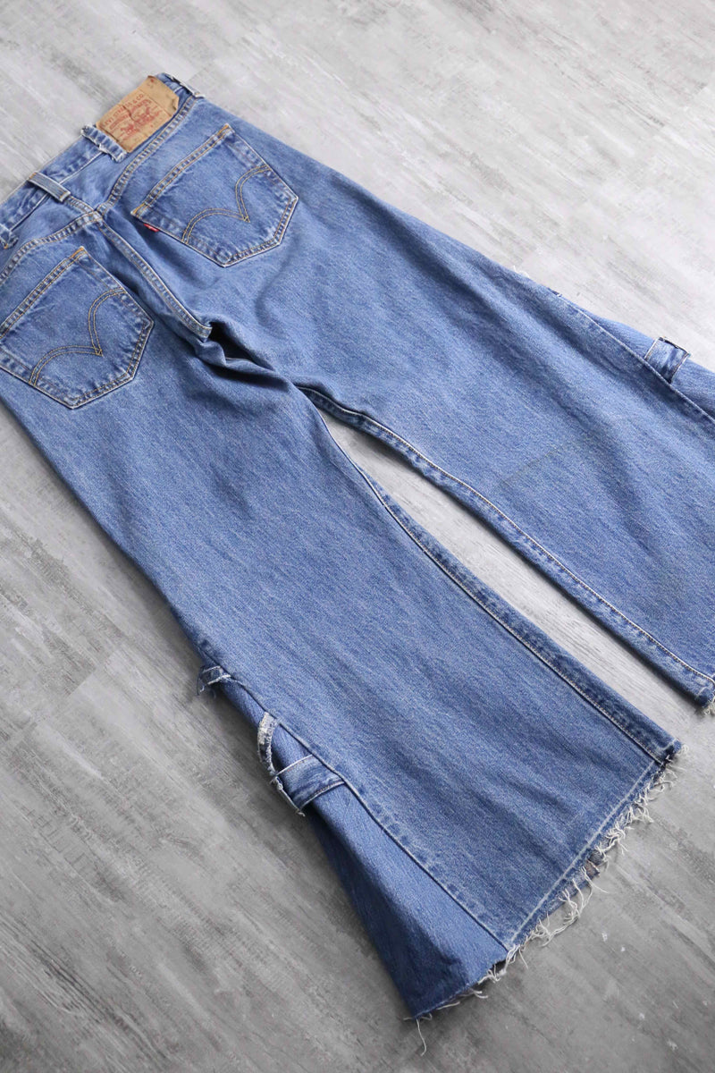 "Re:make"docking wide flare denim