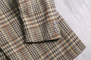 “BOSS” beige check wool single jacket