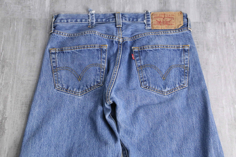 "Re:make"docking wide flare denim