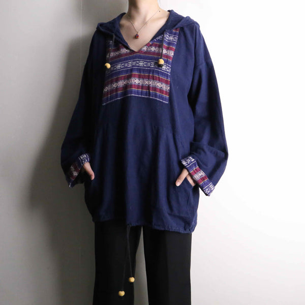 ethnic pattern loose shirt pullover