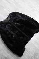 black faux fur zip jacket