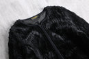 black faux fur zip jacket