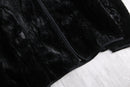 black faux fur zip jacket