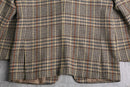 “BOSS” beige check wool single jacket