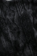 black faux fur zip jacket