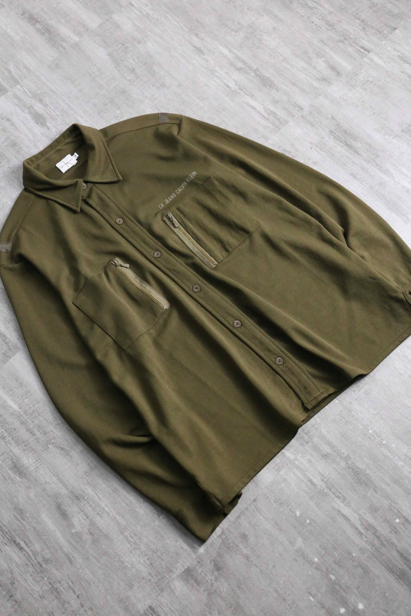 “Calvin Klein jeans” khaki tactical shirt