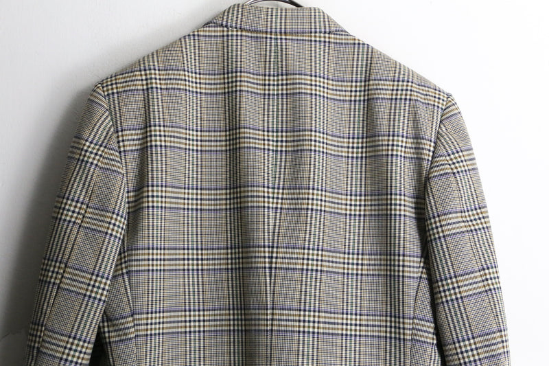 "Valentino" over check single tailored jacket