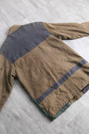 crazy pattern handing type leather jacket