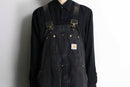 ”carhartt” black fade color duck overall