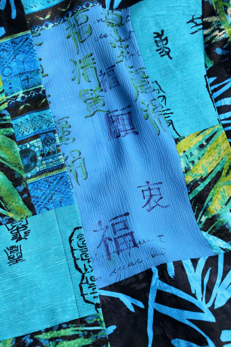 "CHICO’S" blue color patchwork design shirt jacket