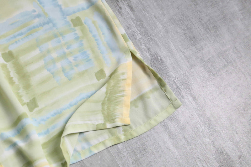 "Alfred Dunner" water art check open collar shirt
