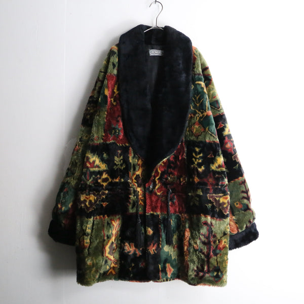 dark deep color ethnic switch design far middle coat