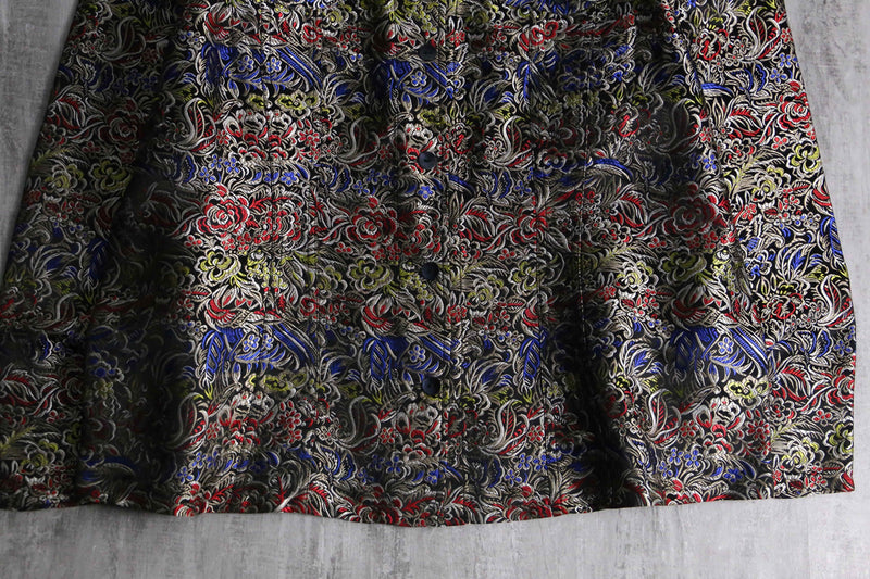 1990s CHICO'S silk×rayon jacquard tracker JKT