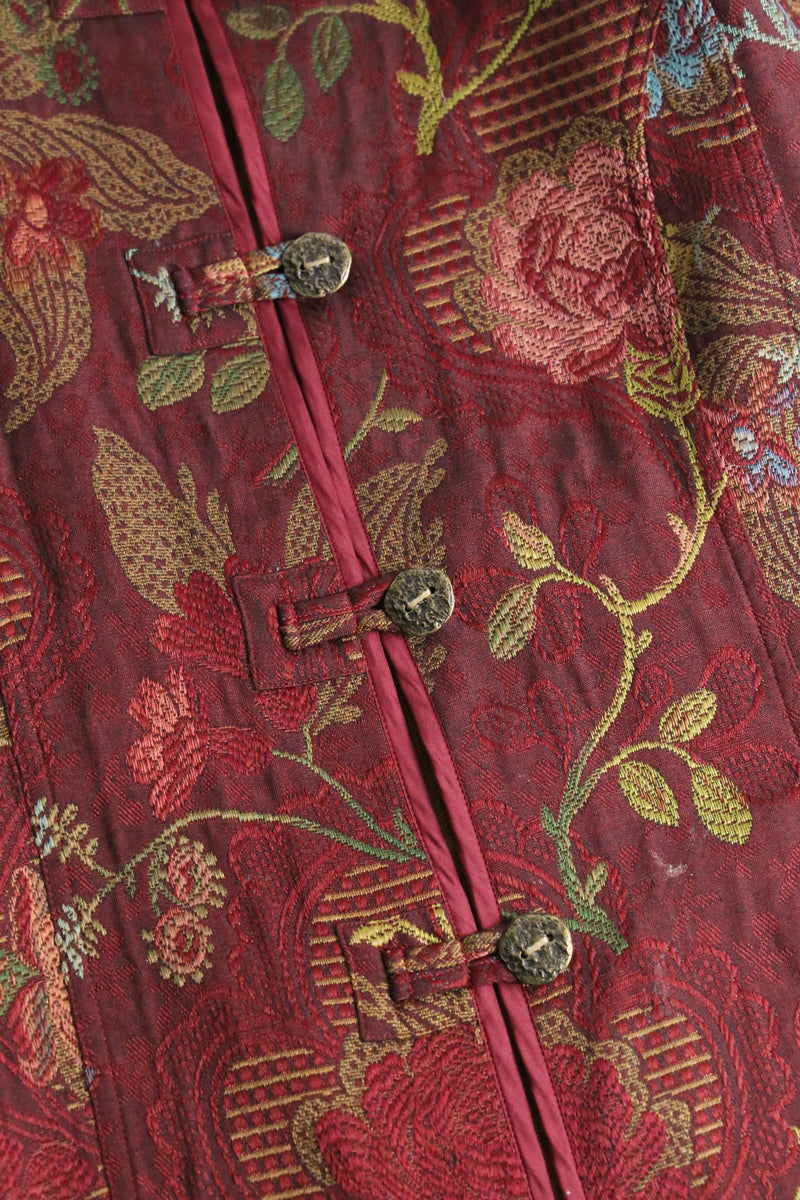 “CHICO’S” floral jacquard china jacket