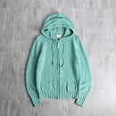"OLD NAVY" light emerald color knit hoodie