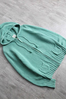 "OLD NAVY" light emerald color knit hoodie