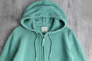 "OLD NAVY" light emerald color knit hoodie