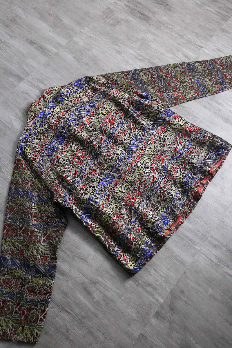 1990s CHICO'S silk×rayon jacquard tracker JKT
