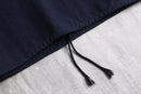 italian military dark navy wool melton lace-up sailor shirt