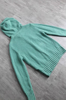 "OLD NAVY" light emerald color knit hoodie