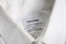 “Calvin Klein”white herringbone dress shirt