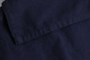 italian military dark navy wool melton lace-up sailor shirt